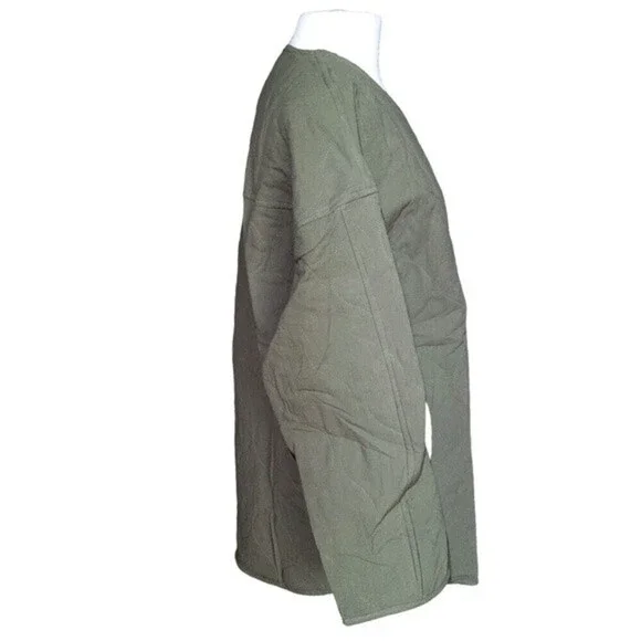 Lulus NWT Olive Green Lightweight Quilted Fall Jacket Womens Size M - Picture 4 of 9